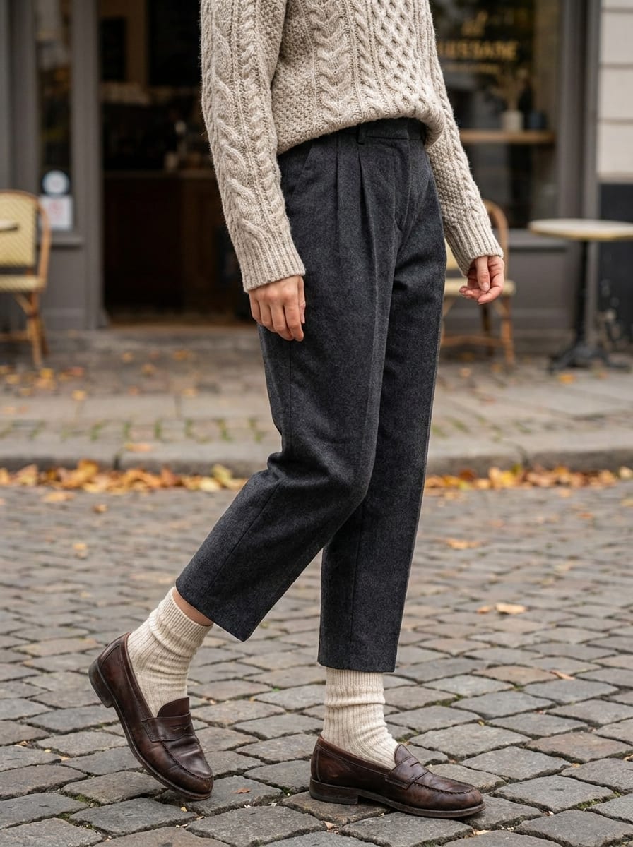 Loafer mit sichtbaren Socken - Modetrend Herbst 2026